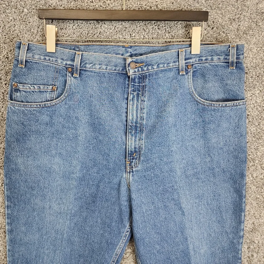 Vintage Levis 545 Jeans Mens 44x30 Blue Denim Brown Tab Loose Fit Baggy 1990s Y2